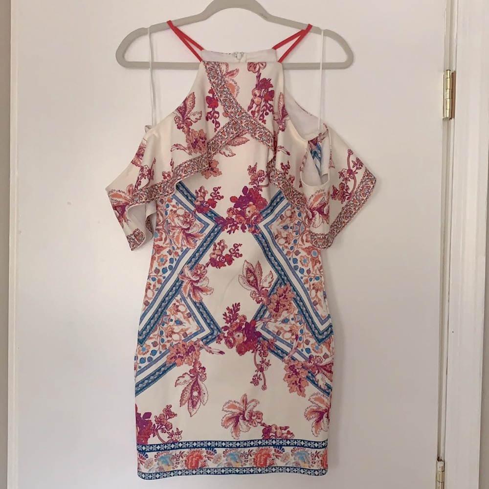 Floral Flutter Sleeve Dress